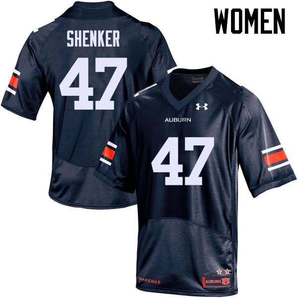 Auburn Tigers Women's John Samuel Shenker #47 Navy Under Armour Stitched College NCAA Authentic Football Jersey SYR3574AX